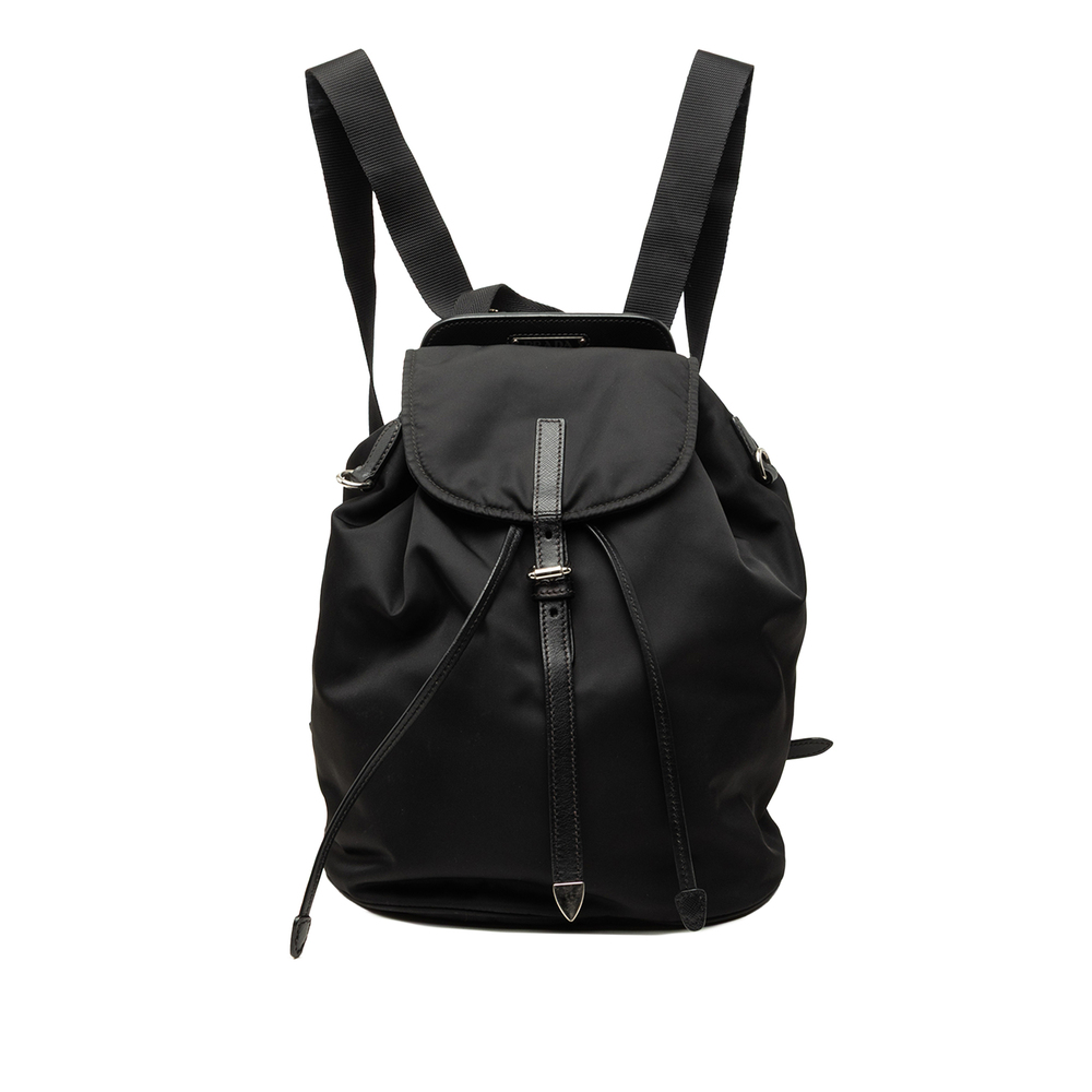 Pre-Loved Prada Saffiano Trimmed Tessuto Backpack